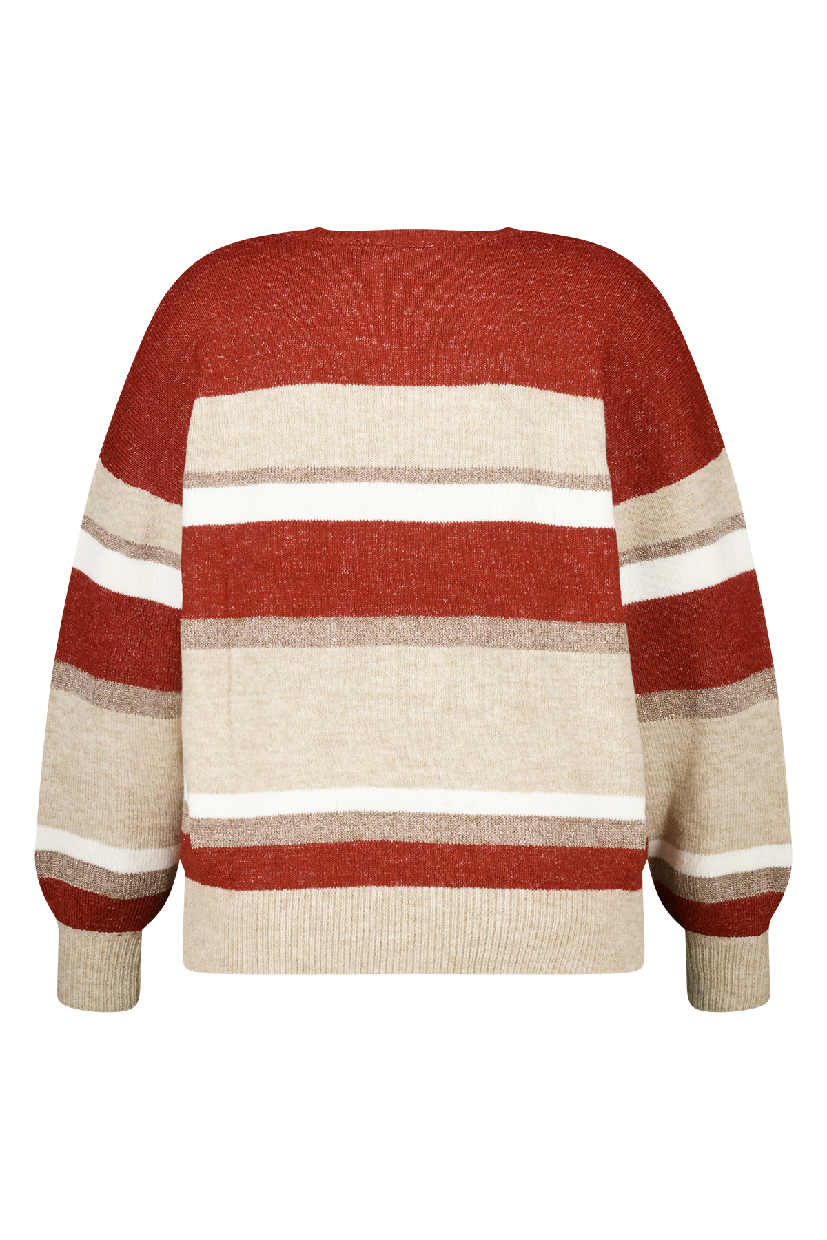 Ms Mode Trui Met Oranje Streep Op Mouw Dames Truien Ms Mode MS