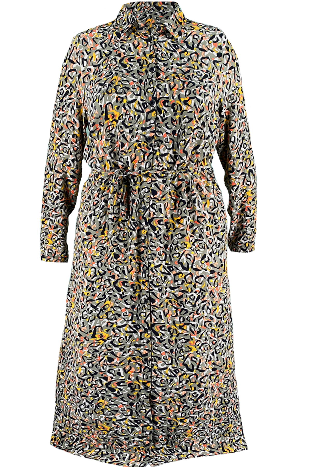 Maxi jurk met strikceintuur image number 2