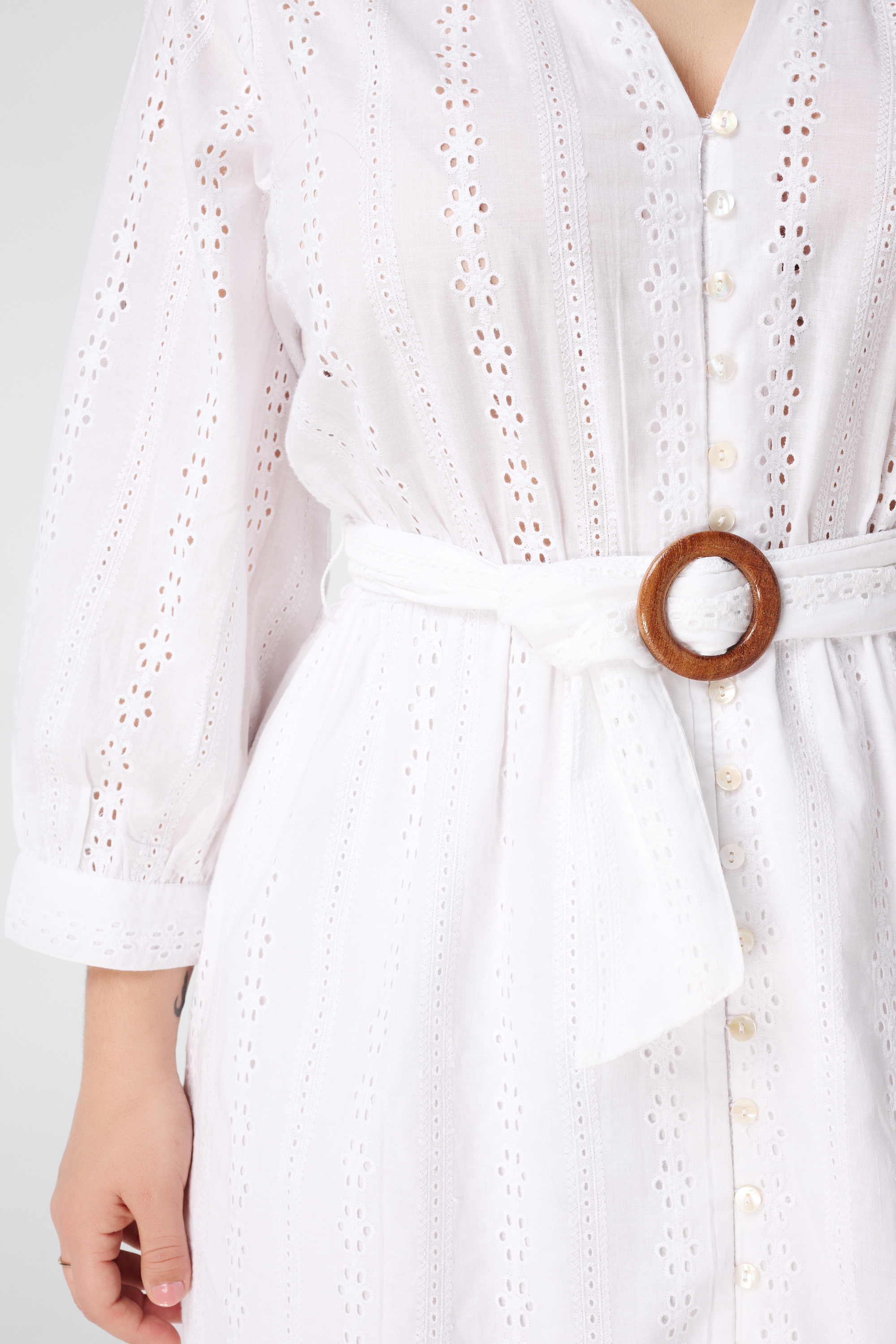 Discount Broderie Witte Jurk Met Broderie Anglaise Jurk Witte Mode