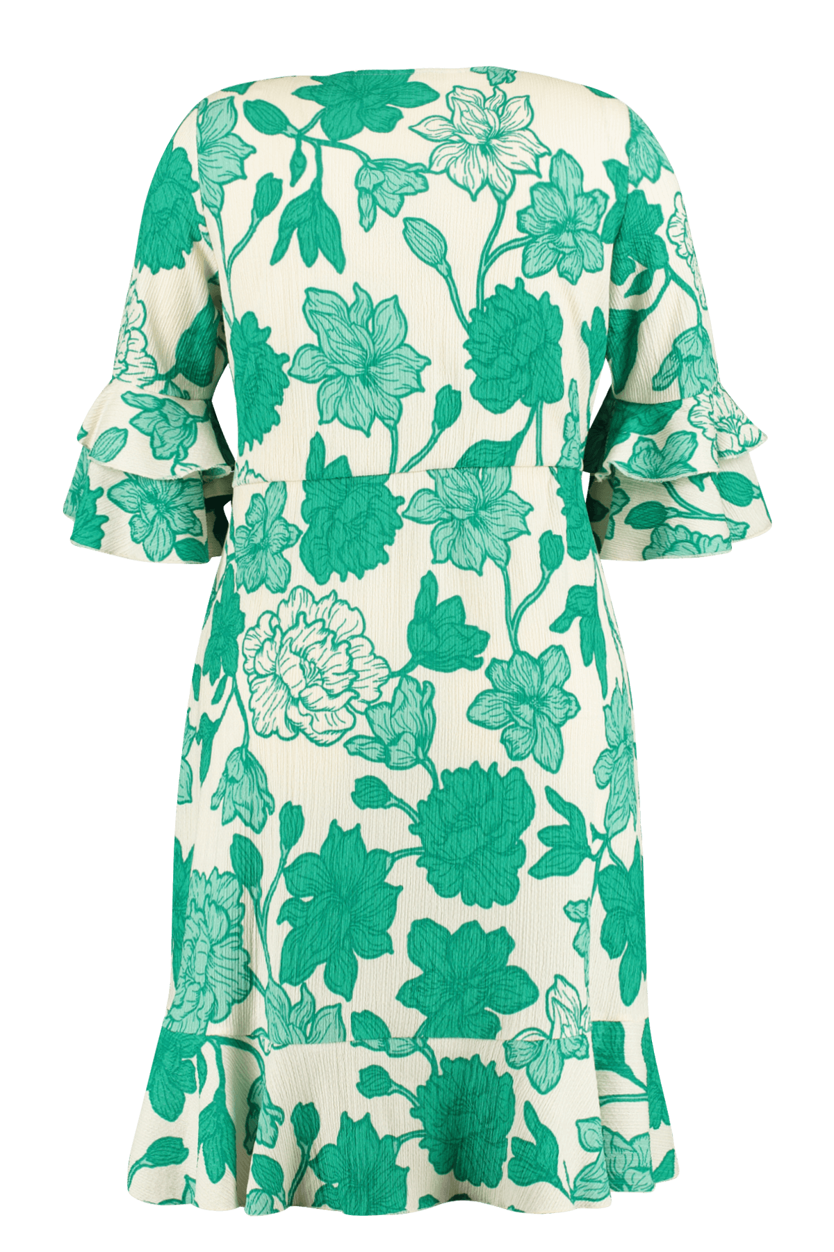 Overslag jurk met print image number 3