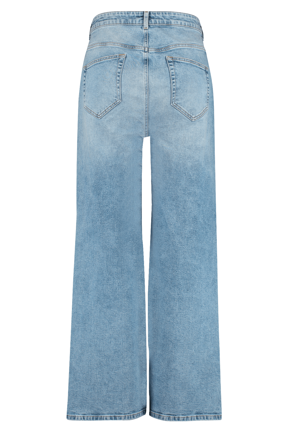 High waist jeans met wijde pijpen image number 2