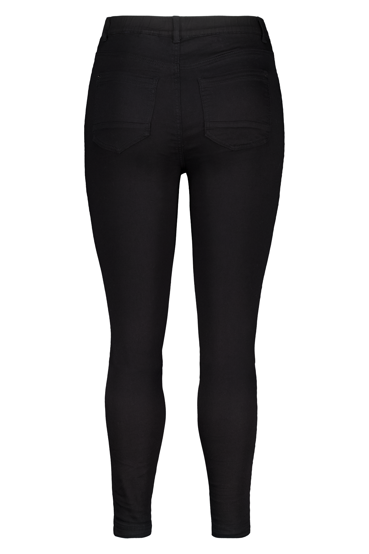 Tregging Broek Legging Zwart Coated Split Legging Zwart