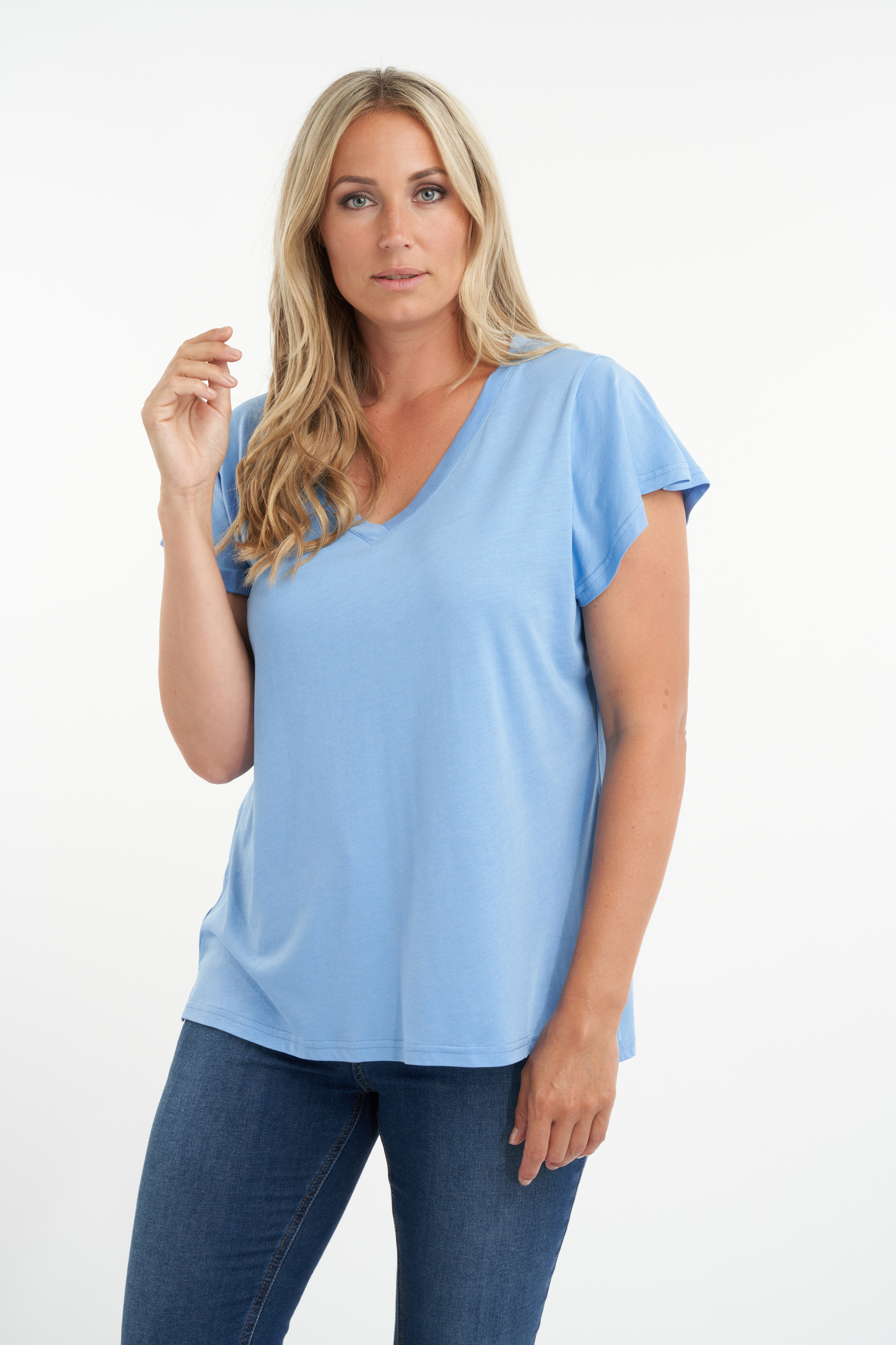 bericht Voorzieningen kiespijn Dames T-shirt met volantmouwen bij MS Mode®