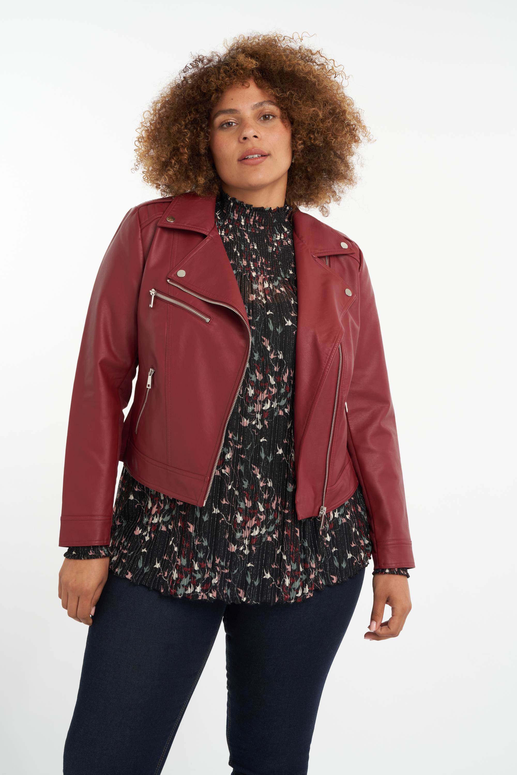 Dames Imitatieleren Jas Leerlook Bikerjack Opstaande Kraag Slim Fit Leren Jas Imitatieleren Damesjas Motorjas Met Afneembare Capuchon Tussenseizoensjas (Color : Noir, Size : L