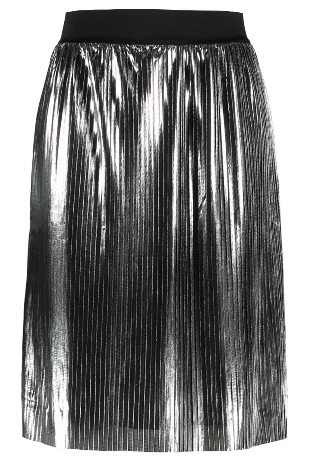Zilveren plissé rok image number 1