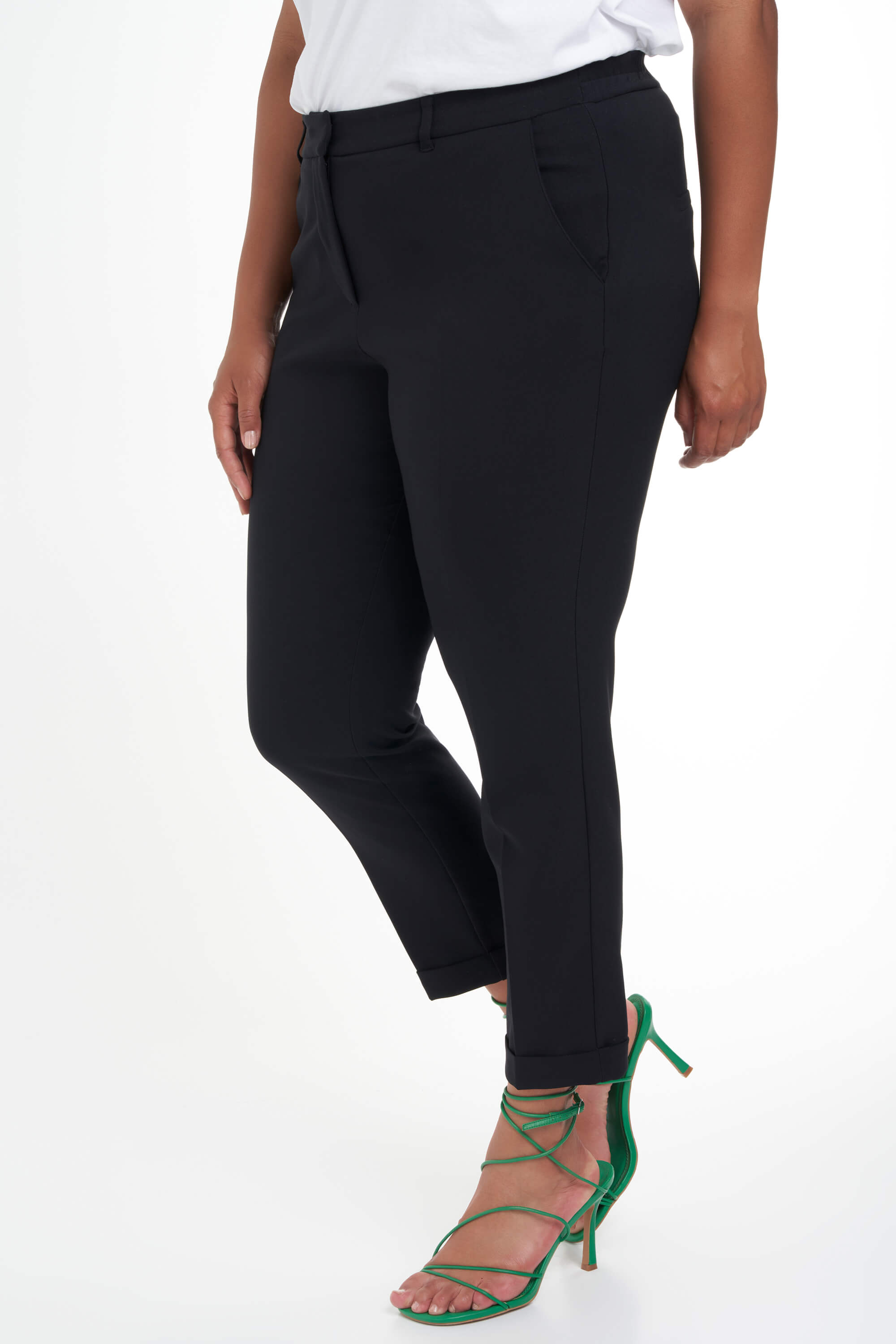 Pantalon Droit Femme MS Mode - Taille 46 - Noir - Occasion En Très Bon état