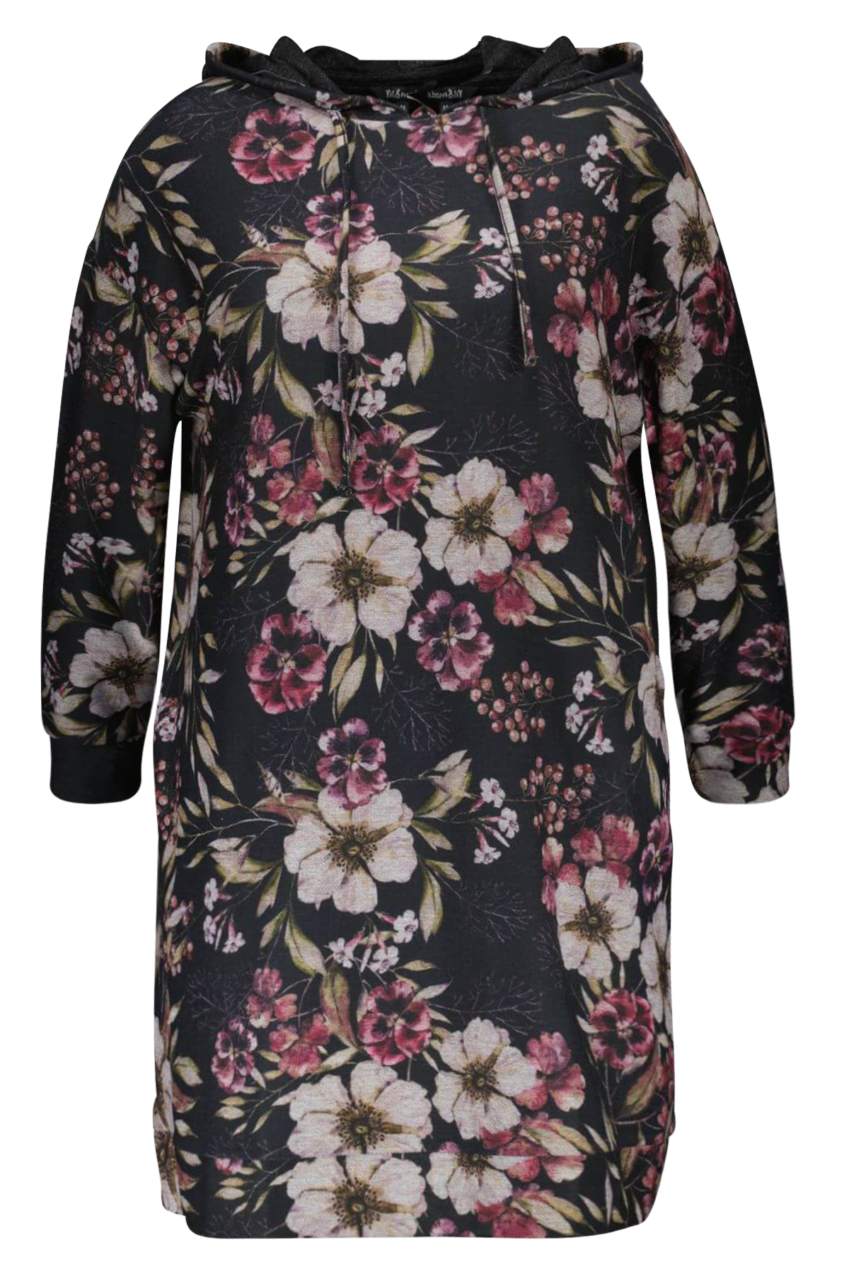 Sweater jurk met bloemenprint image number 1