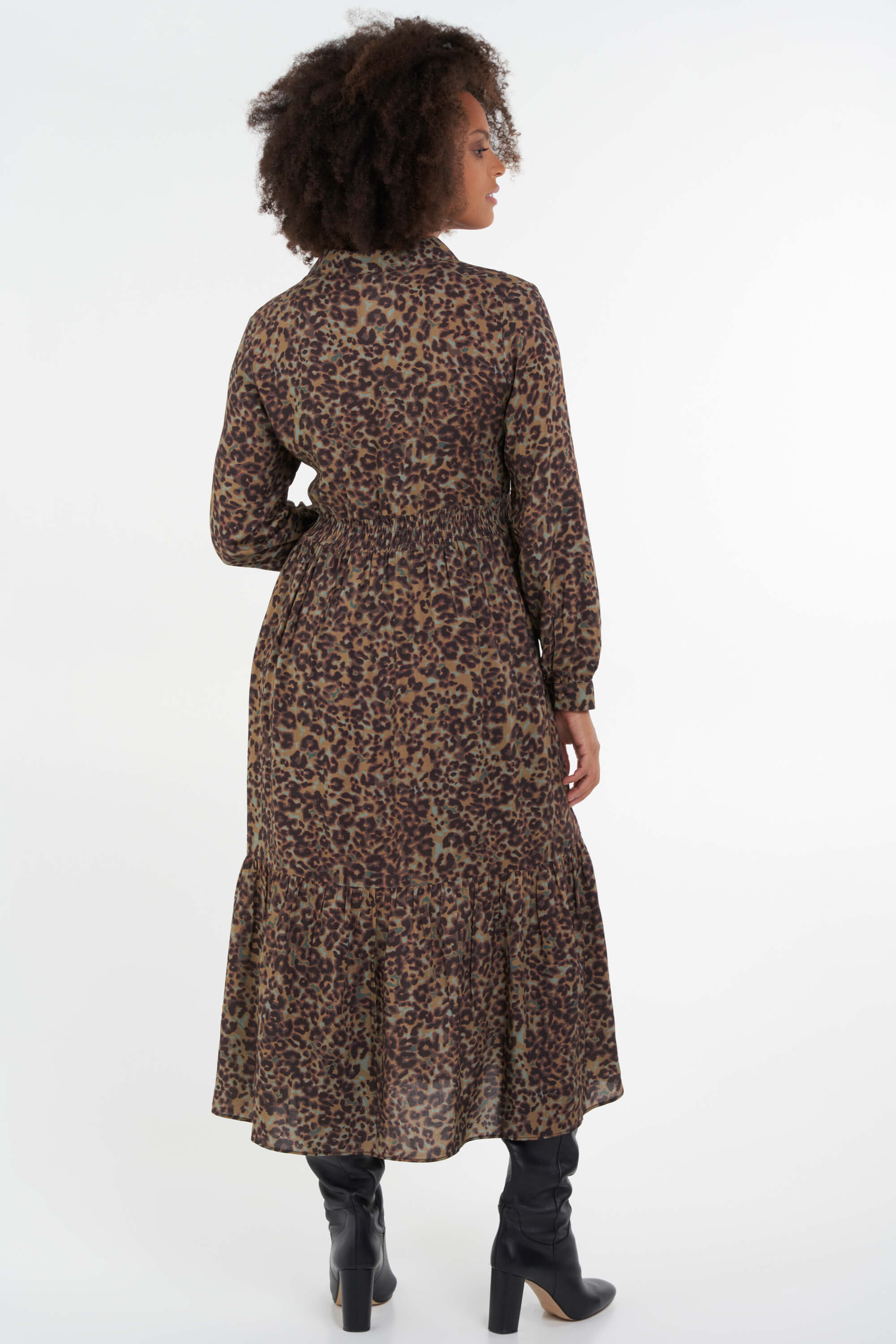 Lange blouse jurk met print image 5