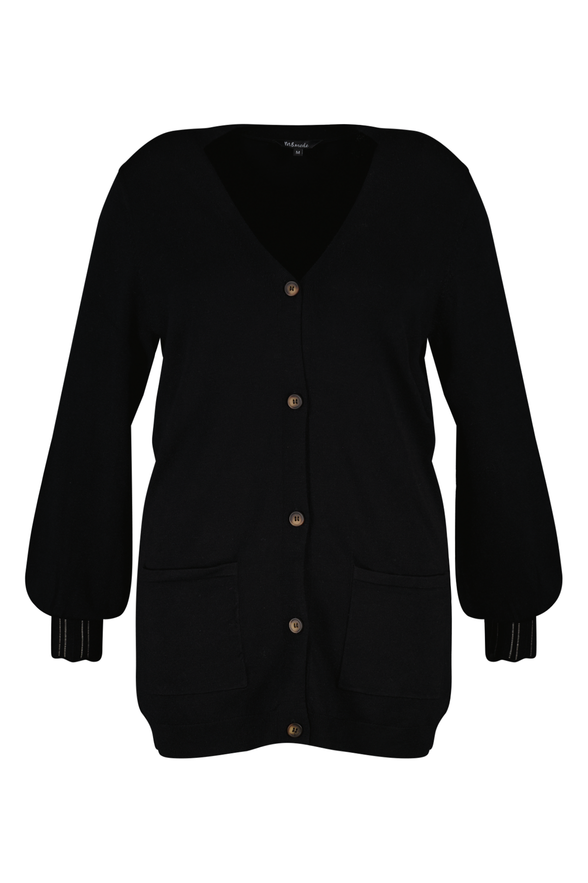 dames-openvallend-vest-zwart-ms-mode
