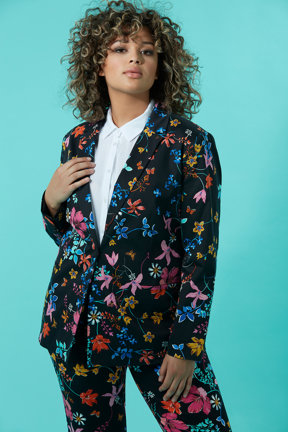 blazer bloemenprint