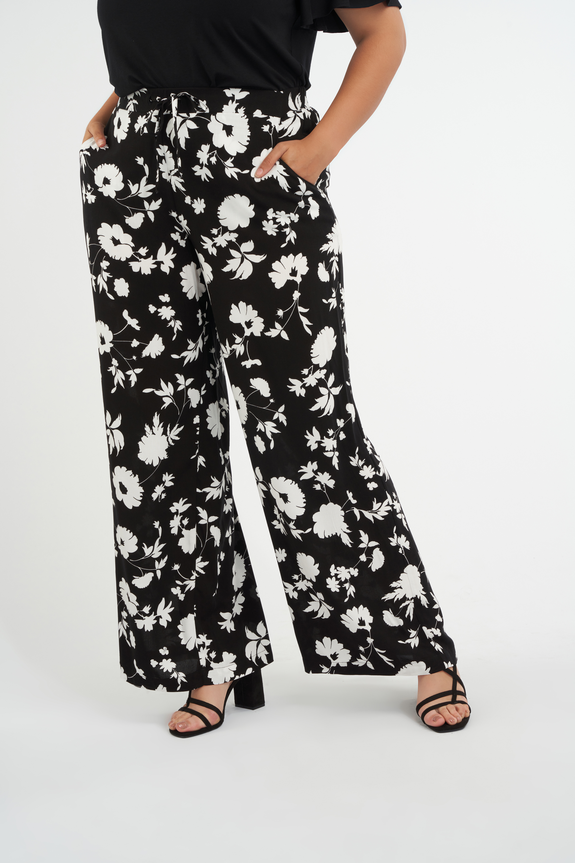 Wijde broek met print bij MS Mode®
