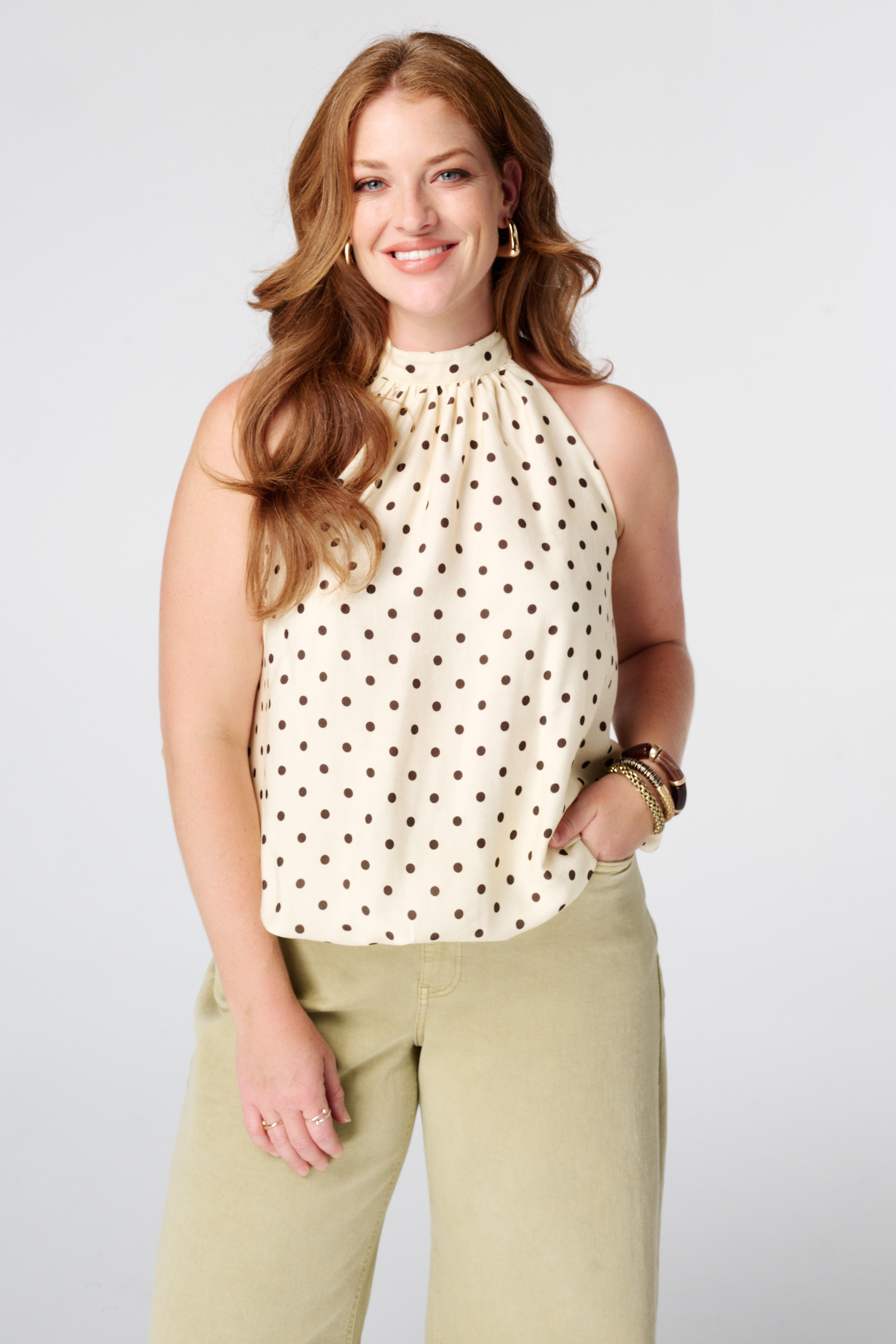MS Mode Blouse sans manches à col montant ean foncé
