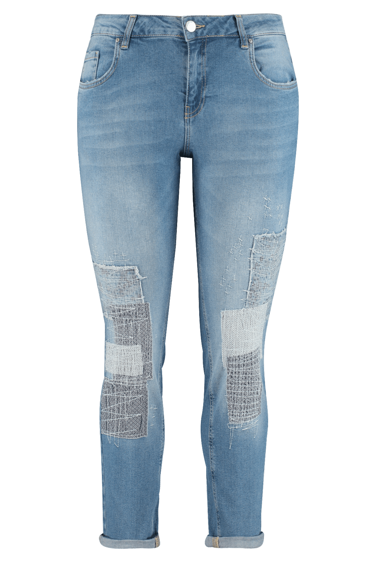 Jeans met patches  image number 1