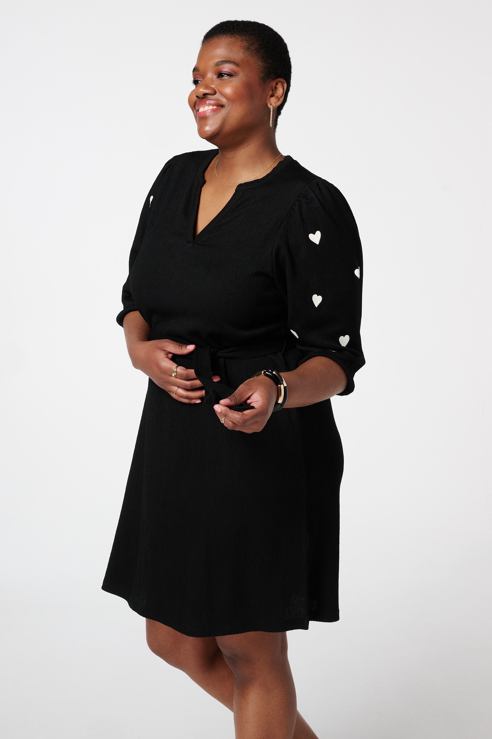 Zwarte Jurk Hartjes Jurk Shoeby Jurk Met Hartjes Zwart Wehkamp