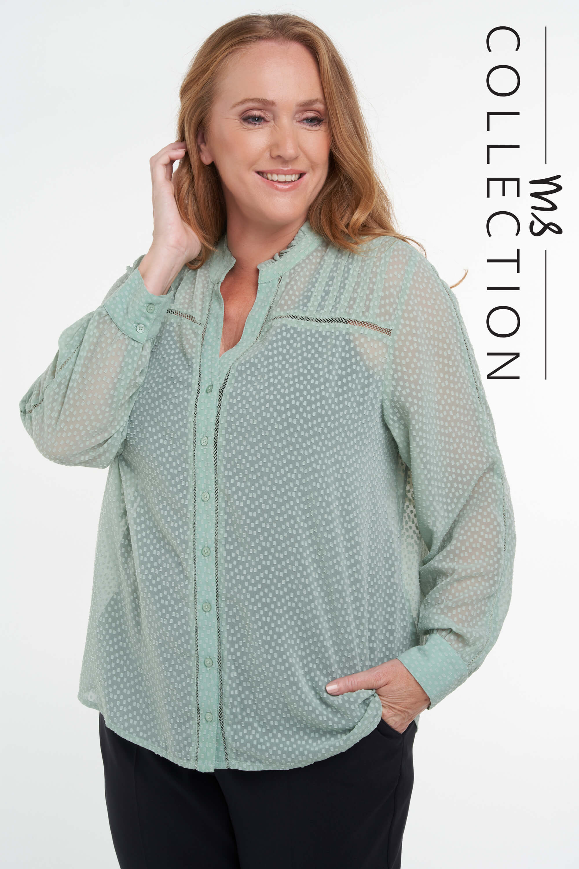 Semi-transparante blouse image number 0
