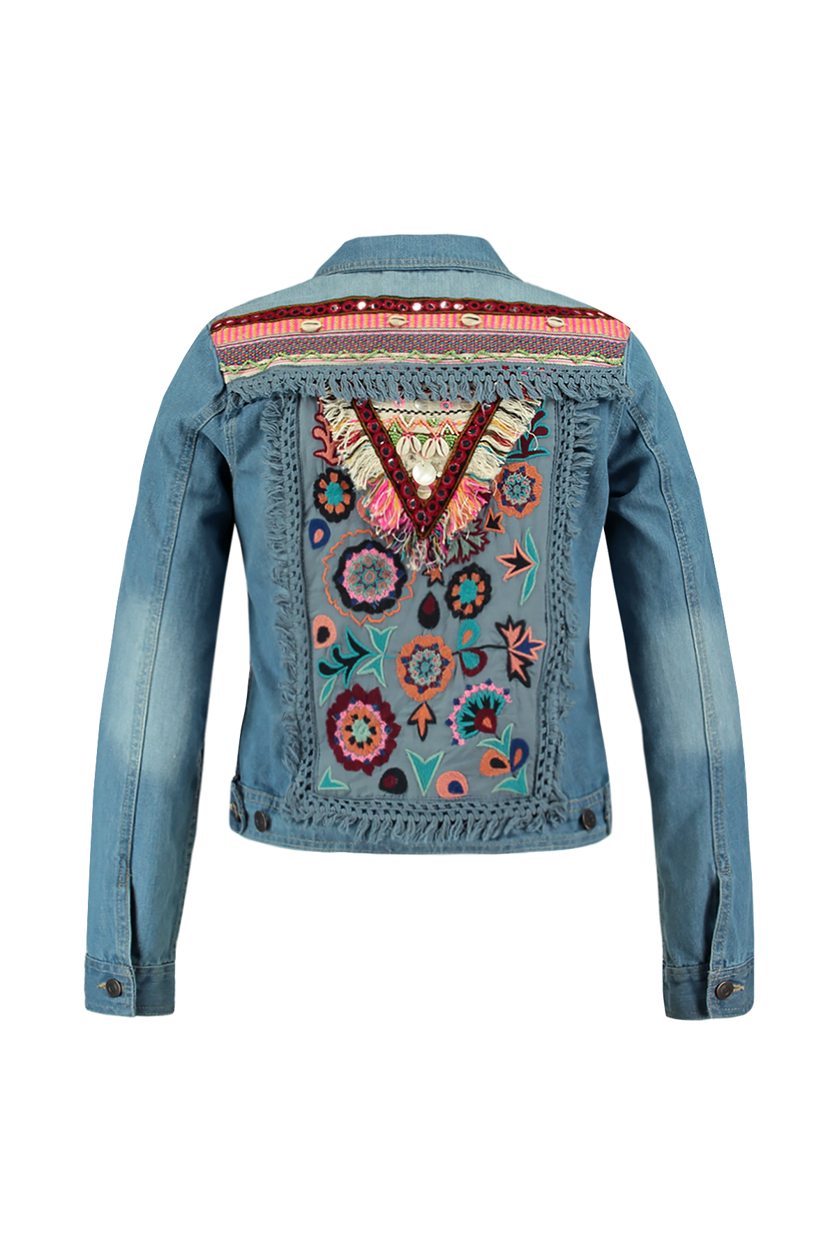 Spijkerjas met boho detail Spijkerjas met boho detail