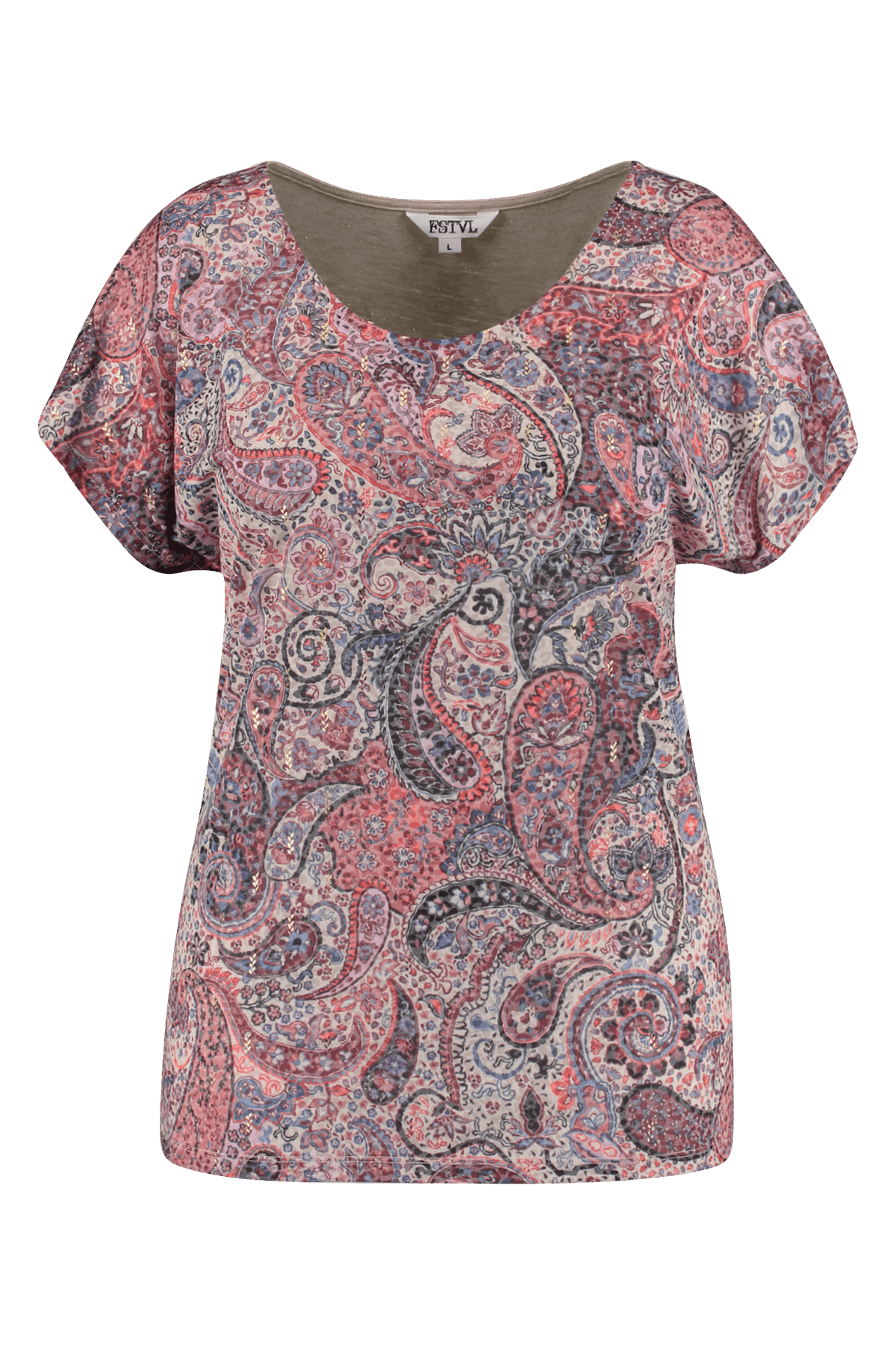 T-shirt met paisleyprint image number null